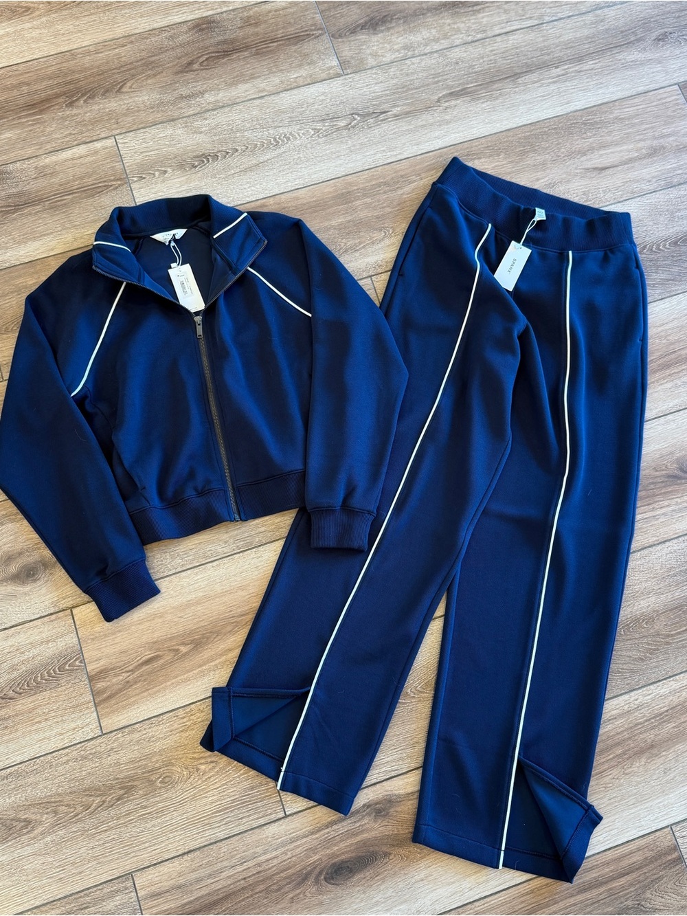 NWT SPANX AirPique Track Jacket & Pant Set $268 Retail